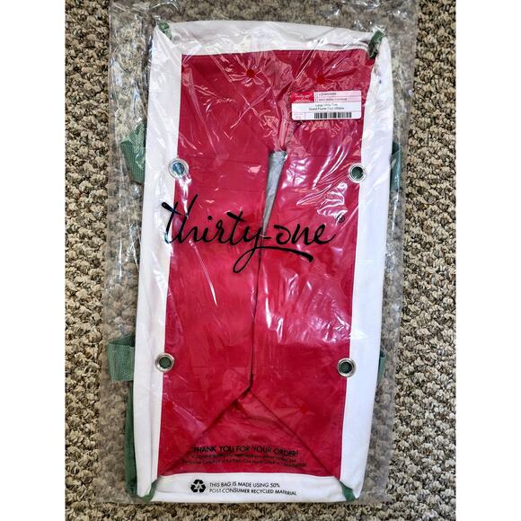 Thirty-One Holiday Colorblock Large Utility Tote - Picture 1 of 2